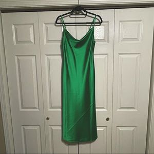 Silky midi slip dress